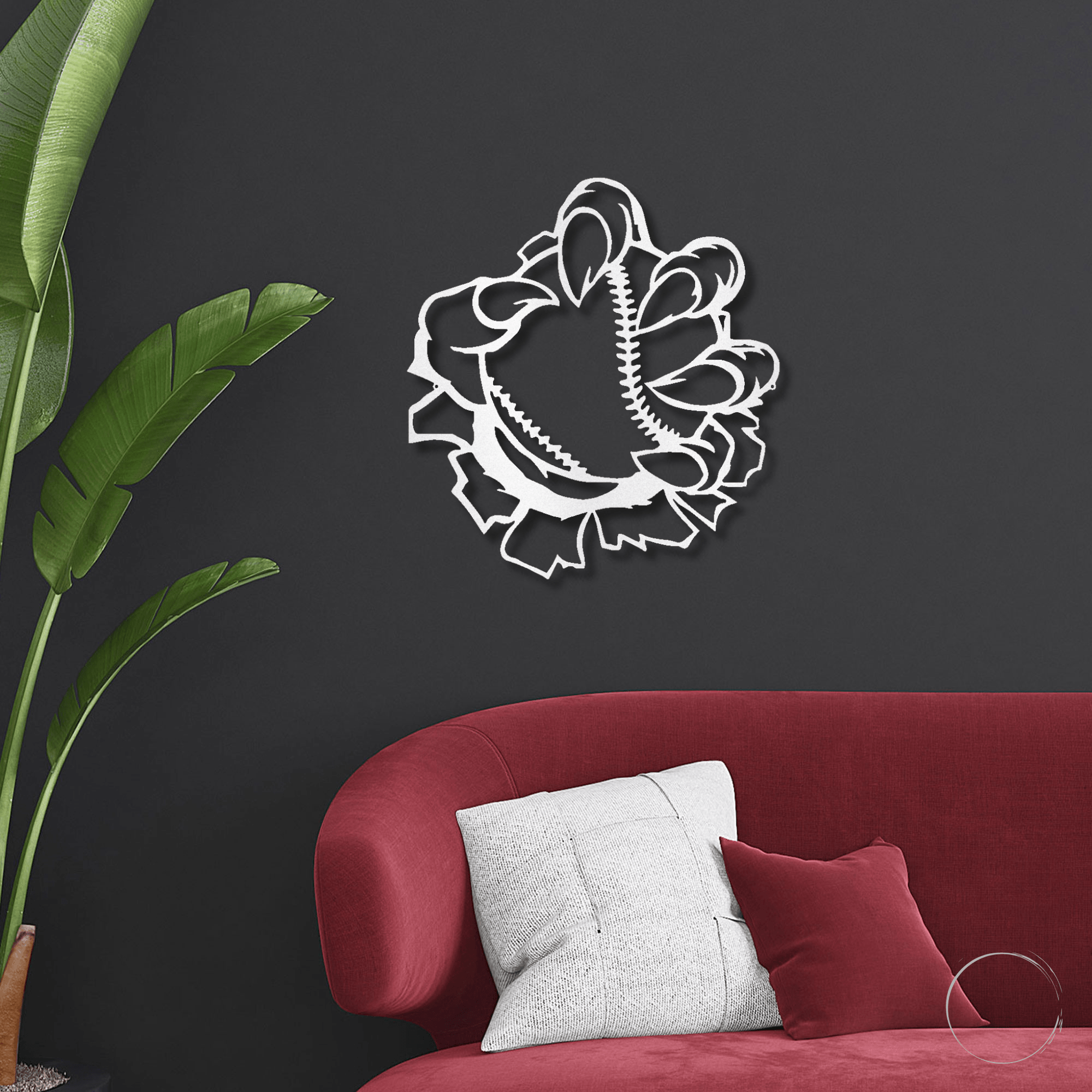 Baseball Monster Claw Metal Art Wall Sign - Mallard Moon Gift Shop