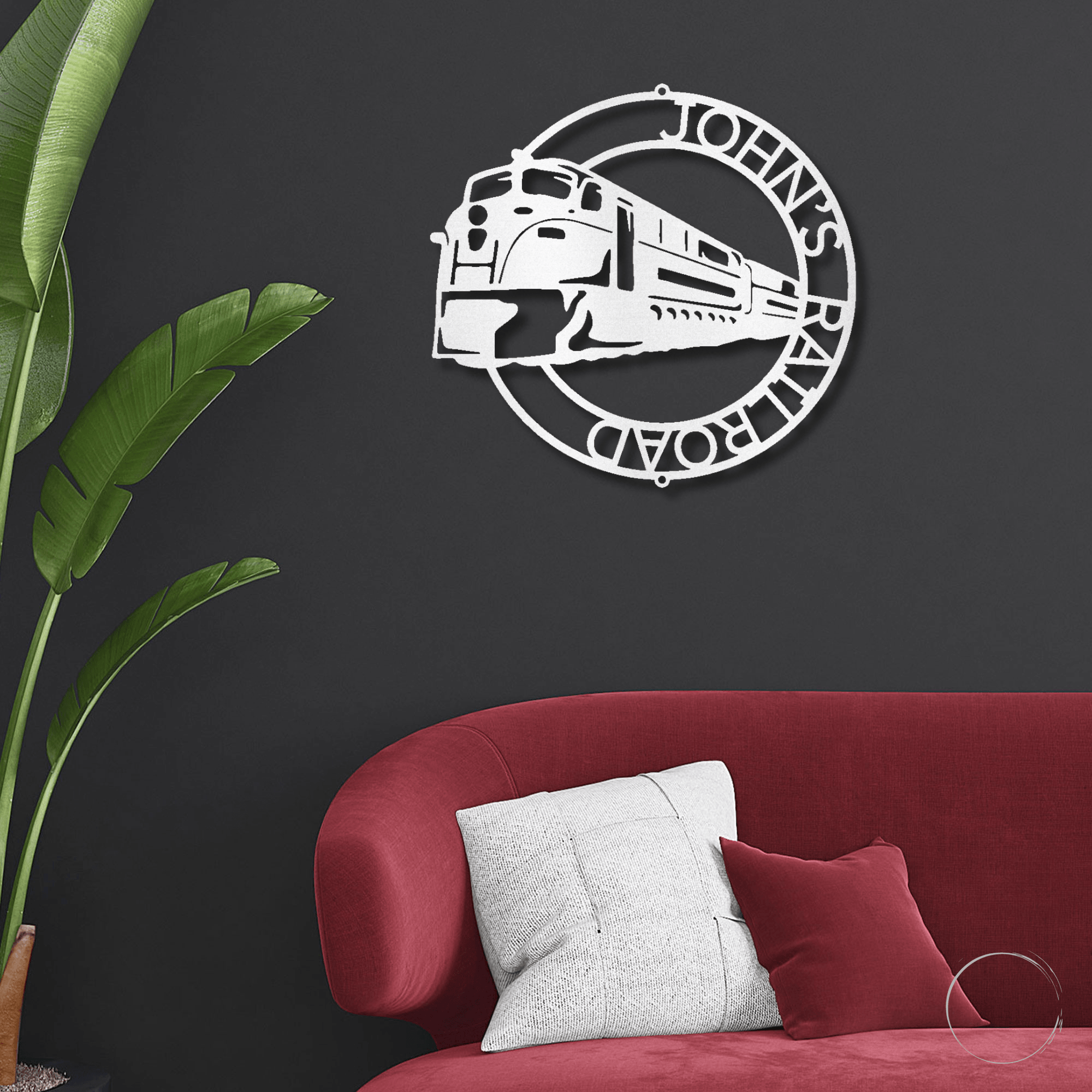 Train Ring Personalized Metal Art Steel Wall Sign - Mallard Moon Gift Shop