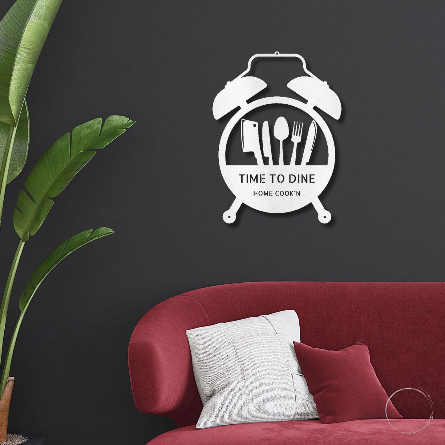 Food Time Kitchen Timer Custom Name Indoor Outdoor Steel Wall Sign - Mallard Moon Gift Shop