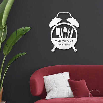 Food Time Kitchen Timer Custom Name Indoor Outdoor Steel Wall Sign - Mallard Moon Gift Shop