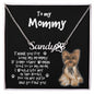 Yorkshire Terrier Dog Mom Paw Print Name Necklace - Mallard Moon Gift Shop