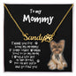 Yorkshire Terrier Dog Mom Paw Print Name Necklace - Mallard Moon Gift Shop