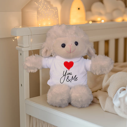 You and Me - Plush Lamb, Panda, or Teddy Bear with Tee Shirt Romantic Gift for Sweetheart - Mallard Moon Gift Shop