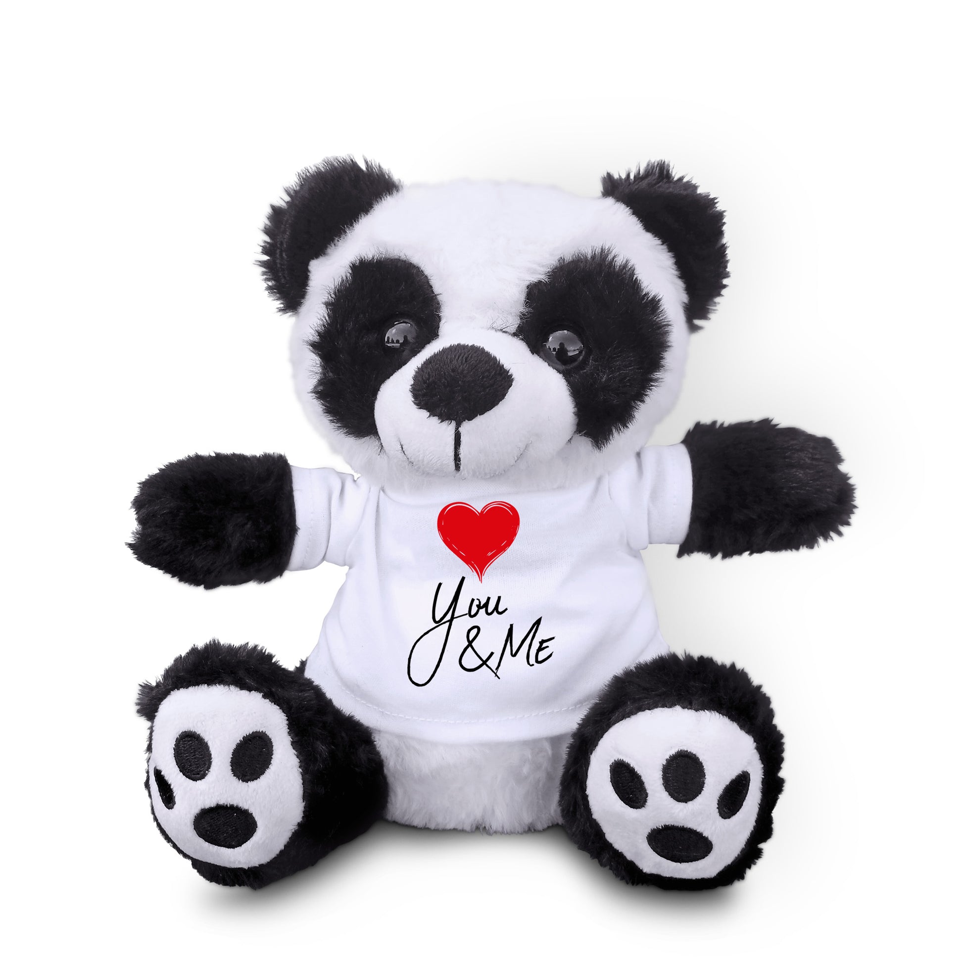You and Me - Plush Lamb, Panda, or Teddy Bear with Tee Shirt Romantic Gift for Sweetheart - Mallard Moon Gift Shop