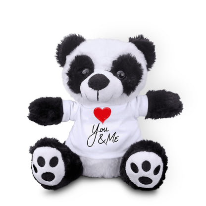 You and Me - Plush Lamb, Panda, or Teddy Bear with Tee Shirt Romantic Gift for Sweetheart - Mallard Moon Gift Shop