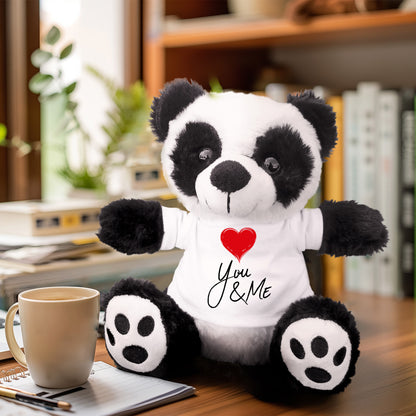 You and Me - Plush Lamb, Panda, or Teddy Bear with Tee Shirt Romantic Gift for Sweetheart - Mallard Moon Gift Shop