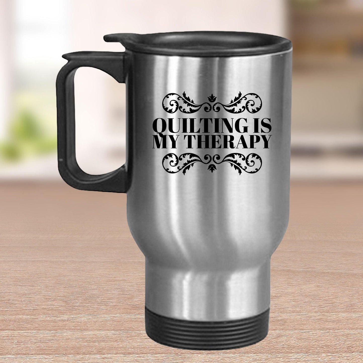 Quilting is My Therapy Ceramic Coffee Mug Travel Mug Gift for Quilter - Mallard Moon Gift Shop