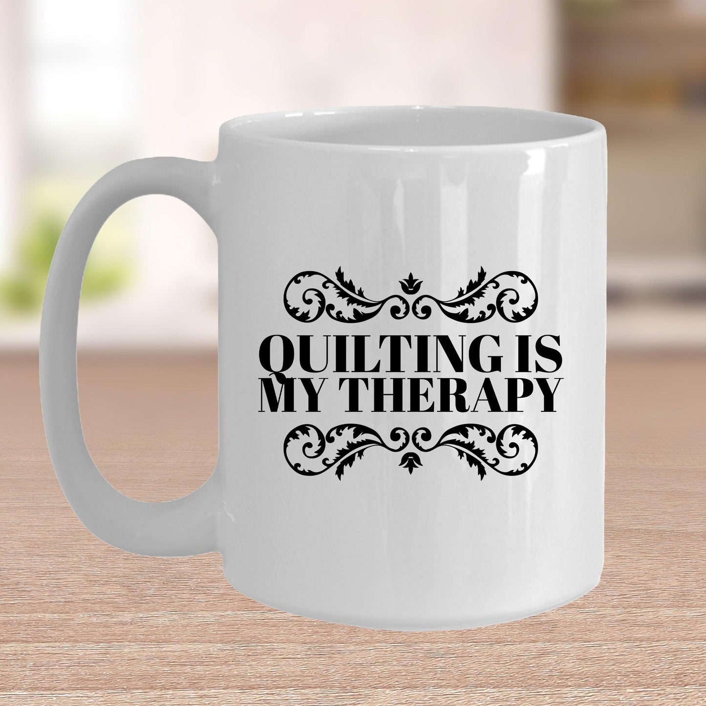 Quilting is My Therapy Ceramic Coffee Mug Travel Mug Gift for Quilter - Mallard Moon Gift Shop
