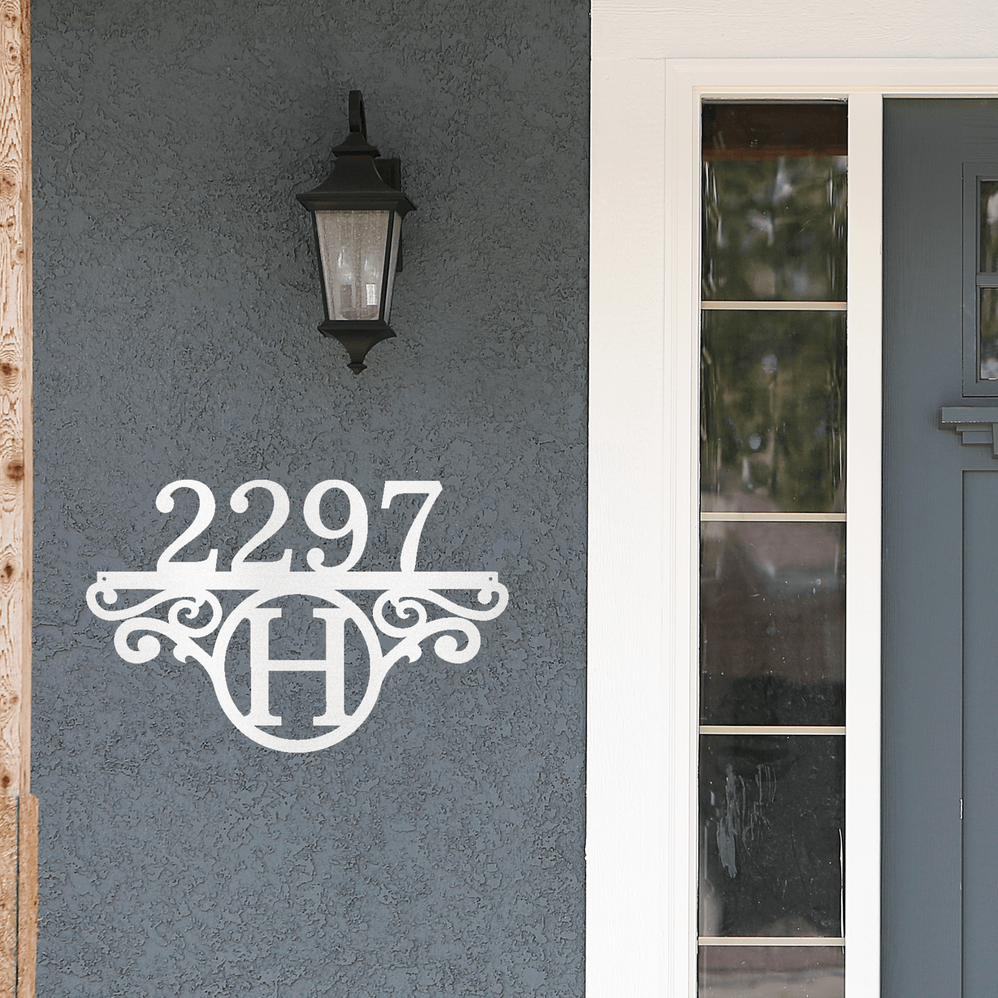 Initial Address Monogram Personalized Indoor Outdoor Steel Wall Sign Art - Mallard Moon Gift Shop