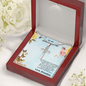 Granddaughter Cross Pendant Necklace with Message Card Gift Box - Mallard Moon Gift Shop
