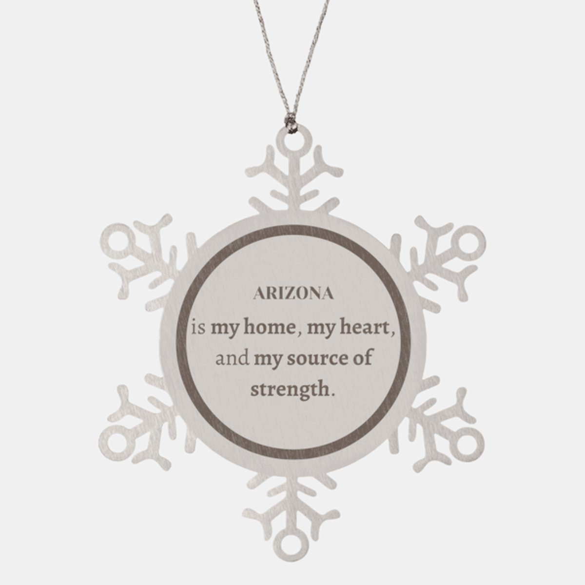 Arizona is my home Gifts, Lovely Arizona Birthday Christmas Snowflake Ornament For People from Arizona, Men, Women, Friends
