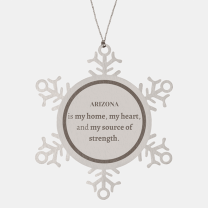 Arizona is my home Gifts, Lovely Arizona Birthday Christmas Snowflake Ornament For People from Arizona, Men, Women, Friends