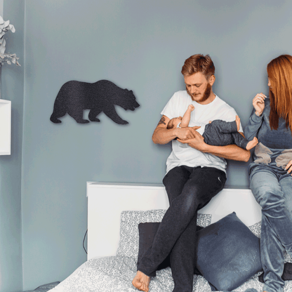 Grizzly Bear Steel Wall Sign - Mallard Moon Gift Shop