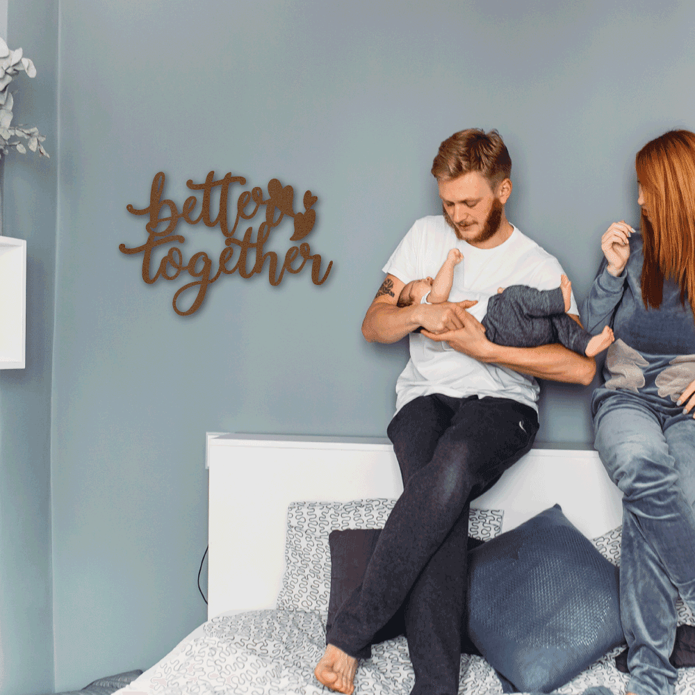 Better Together Quote Steel Wall Sign - Mallard Moon Gift Shop