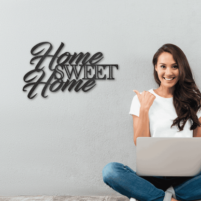 Home Sweet Home Indoor Outdoor Steel Wall Sign Art - Mallard Moon Gift Shop
