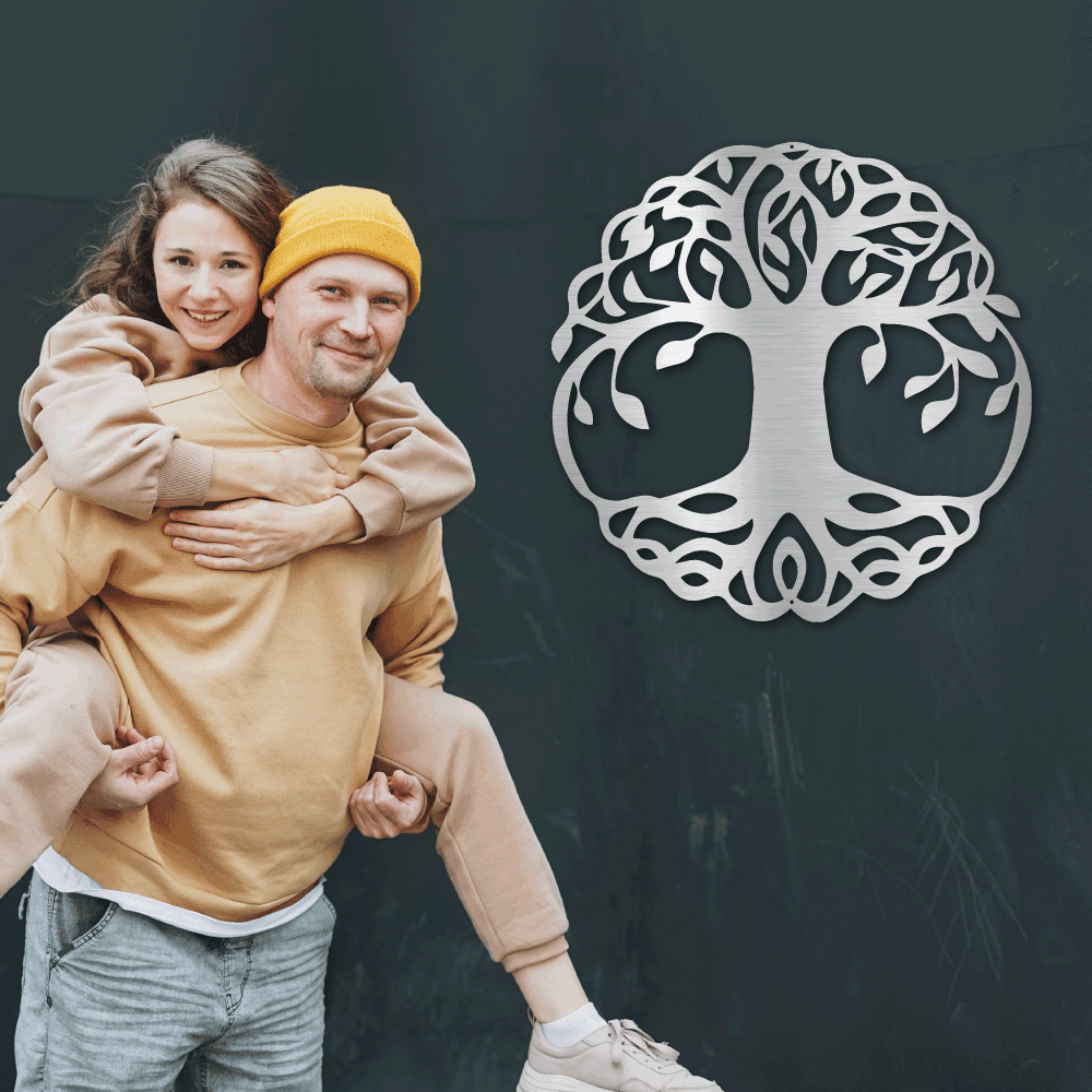 Classic Tree of Life Indoor Outdoor Steel Wall Sign - Mallard Moon Gift Shop