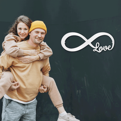 Infinite Love Steel Wall Sign Metal Art - Mallard Moon Gift Shop