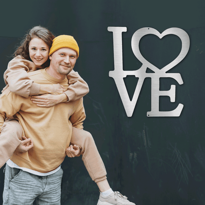 Classic Love Steel Wall Sign - Mallard Moon Gift Shop