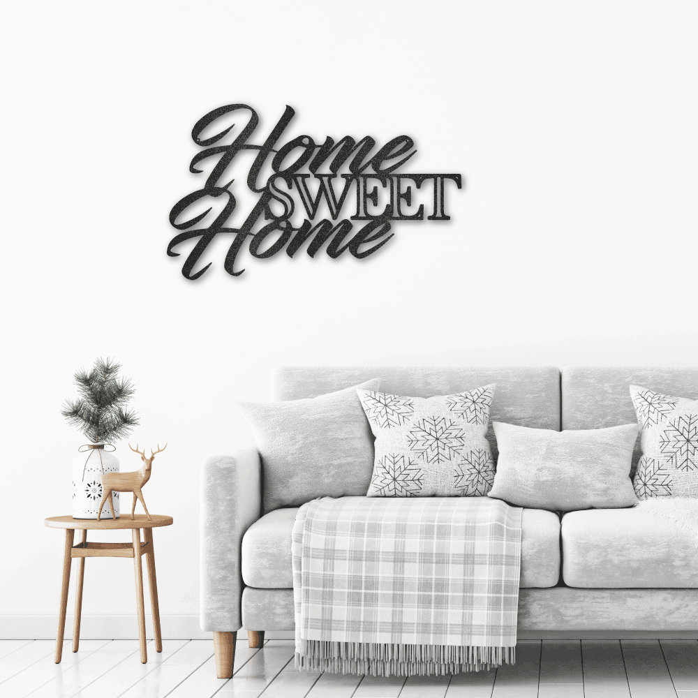 Home Sweet Home Indoor Outdoor Steel Wall Sign Art - Mallard Moon Gift Shop