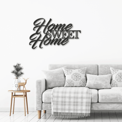 Home Sweet Home Indoor Outdoor Steel Wall Sign Art - Mallard Moon Gift Shop