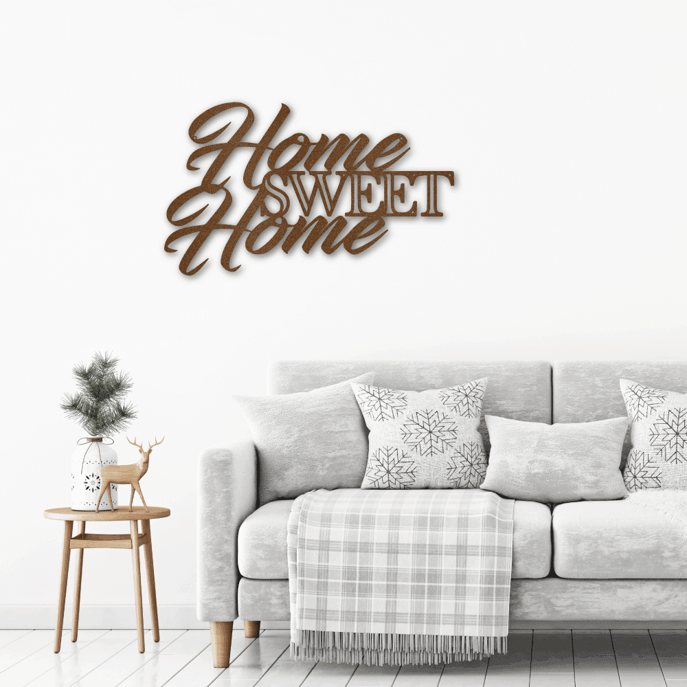 Home Sweet Home Indoor Outdoor Steel Wall Sign Art - Mallard Moon Gift Shop