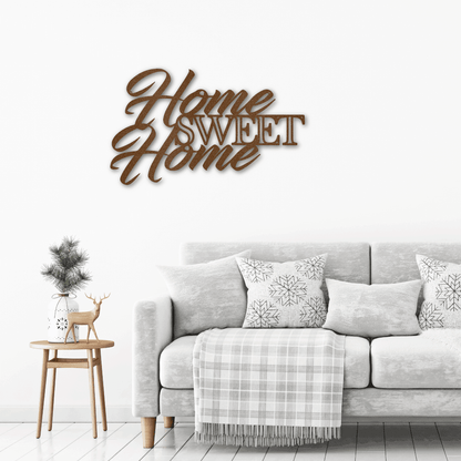 Home Sweet Home Indoor Outdoor Steel Wall Sign Art - Mallard Moon Gift Shop