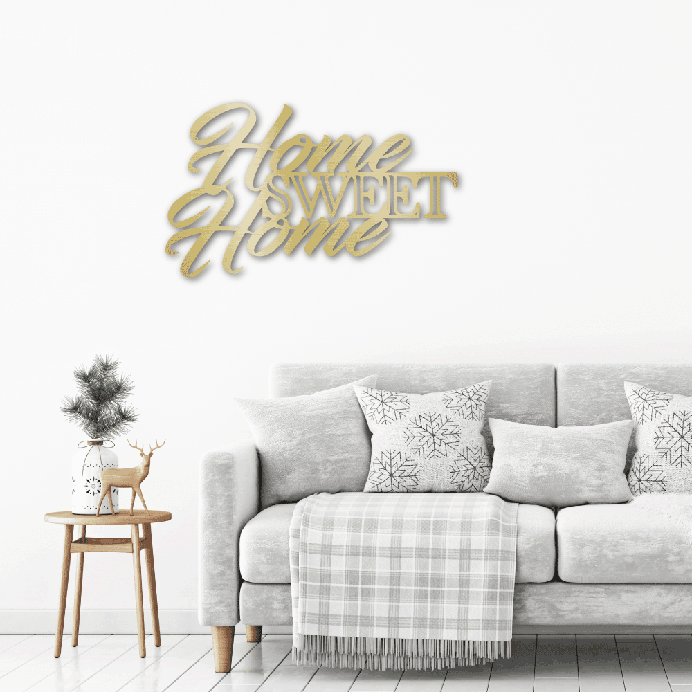 Home Sweet Home Indoor Outdoor Steel Wall Sign Art - Mallard Moon Gift Shop