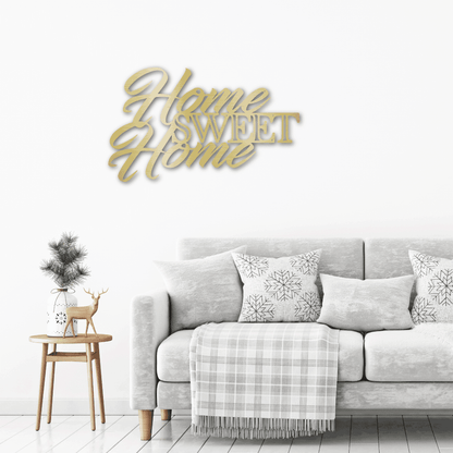 Home Sweet Home Indoor Outdoor Steel Wall Sign Art - Mallard Moon Gift Shop