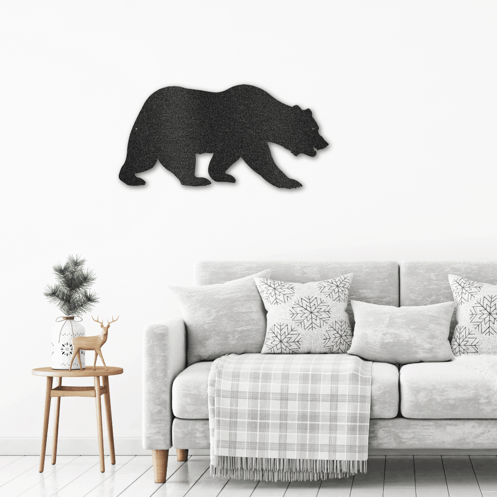 Grizzly Bear Steel Wall Sign - Mallard Moon Gift Shop