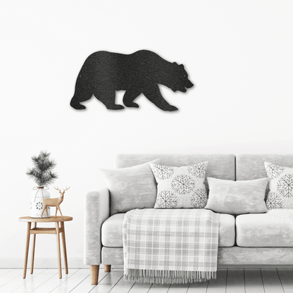 Grizzly Bear Steel Wall Sign - Mallard Moon Gift Shop