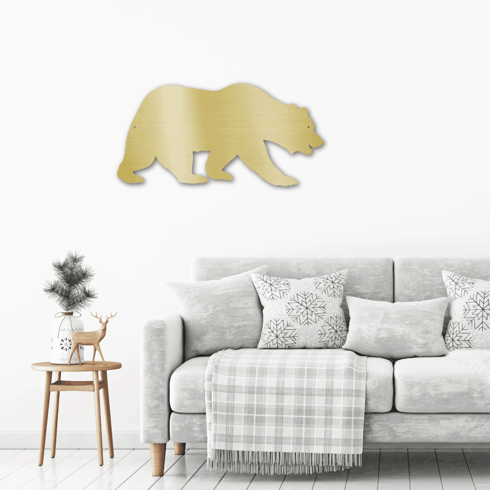 Grizzly Bear Steel Wall Sign - Mallard Moon Gift Shop