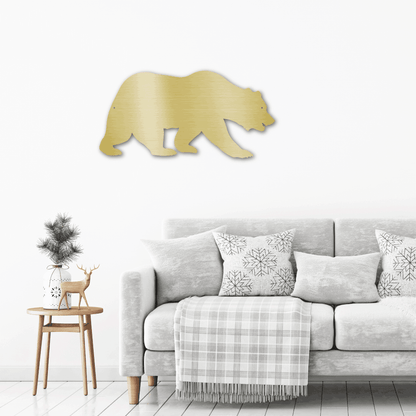 Grizzly Bear Steel Wall Sign - Mallard Moon Gift Shop
