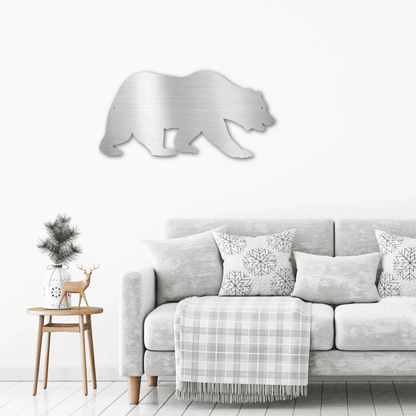 Grizzly Bear Steel Wall Sign - Mallard Moon Gift Shop