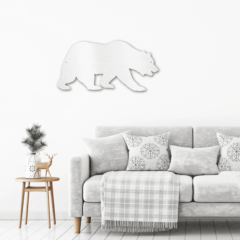 Grizzly Bear Steel Wall Sign - Mallard Moon Gift Shop