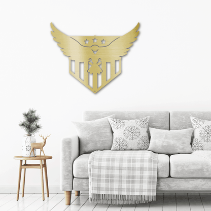 Swooping Eagle Patriotic Indoor Outdoor Steel Wall Sign - Mallard Moon Gift Shop