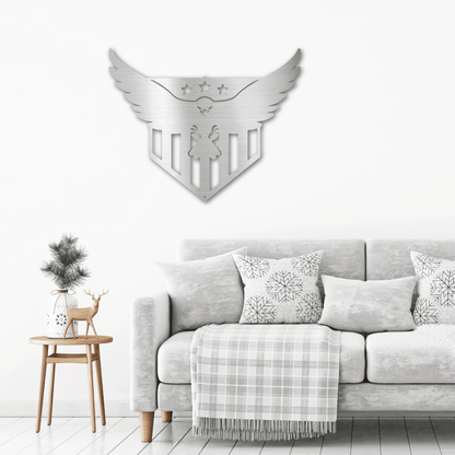 Swooping Eagle Patriotic Indoor Outdoor Steel Wall Sign - Mallard Moon Gift Shop