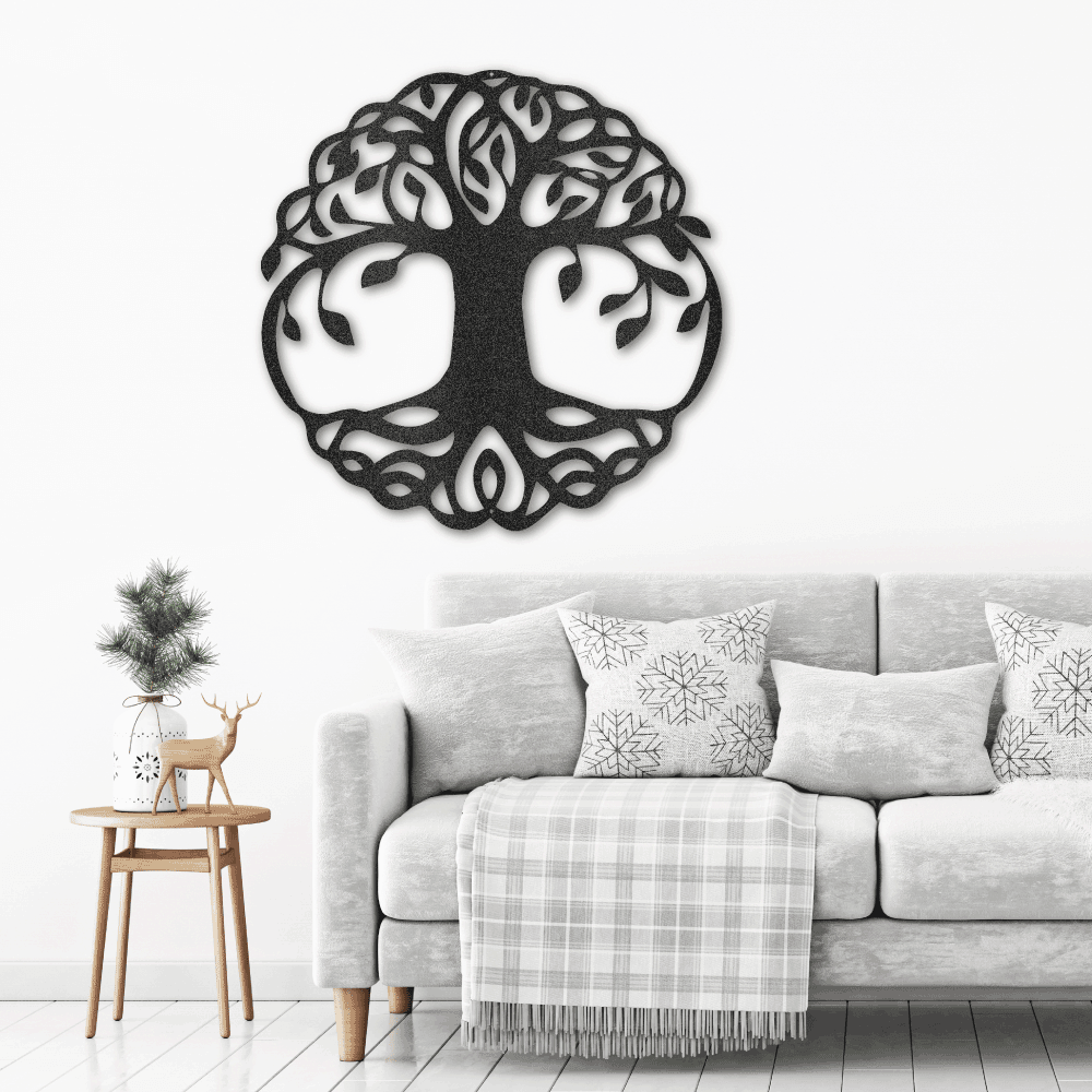 Classic Tree of Life Indoor Outdoor Steel Wall Sign - Mallard Moon Gift Shop
