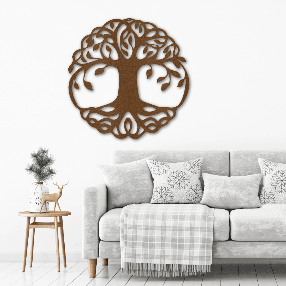 Classic Tree of Life Indoor Outdoor Steel Wall Sign - Mallard Moon Gift Shop