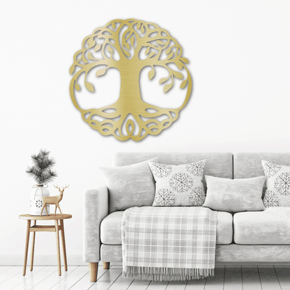 Classic Tree of Life Indoor Outdoor Steel Wall Sign - Mallard Moon Gift Shop