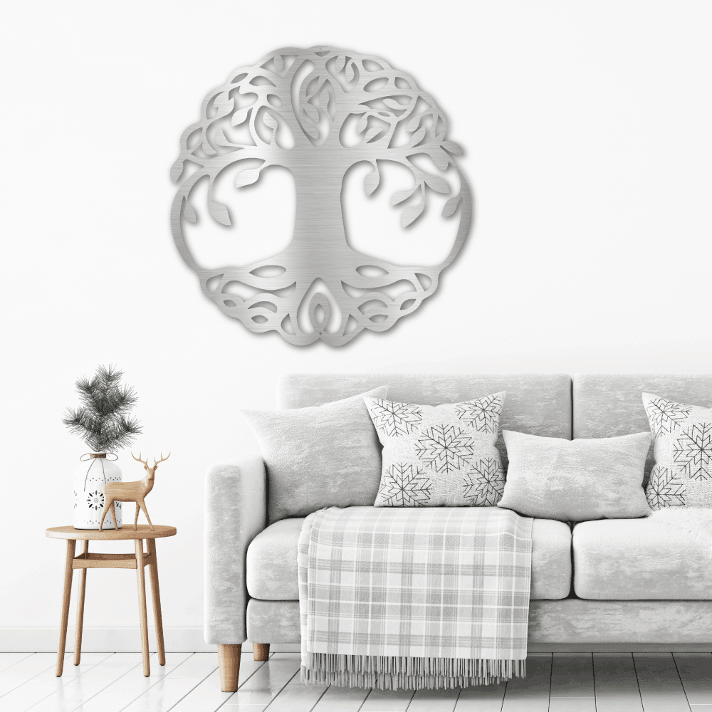 Classic Tree of Life Indoor Outdoor Steel Wall Sign - Mallard Moon Gift Shop