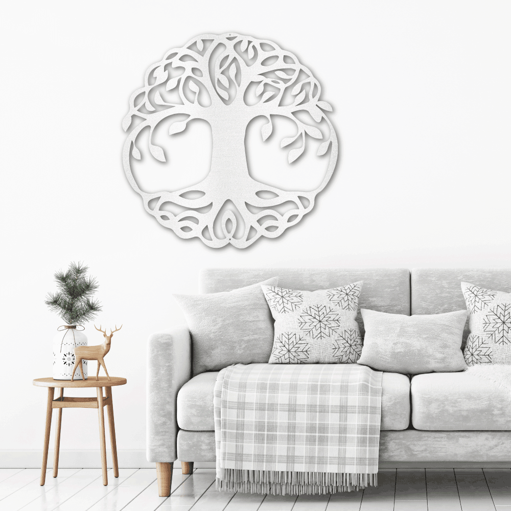 Classic Tree of Life Indoor Outdoor Steel Wall Sign - Mallard Moon Gift Shop