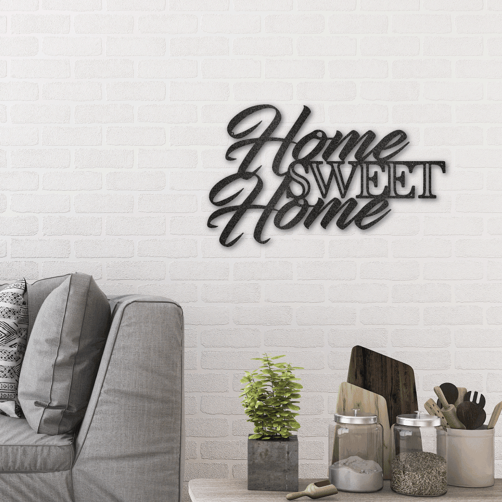 Home Sweet Home Indoor Outdoor Steel Wall Sign Art - Mallard Moon Gift Shop