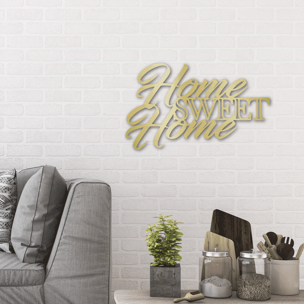 Home Sweet Home Indoor Outdoor Steel Wall Sign Art - Mallard Moon Gift Shop