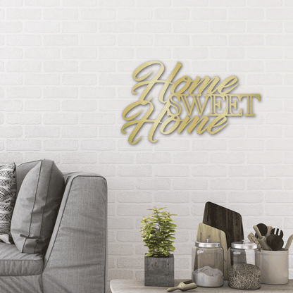 Home Sweet Home Indoor Outdoor Steel Wall Sign Art - Mallard Moon Gift Shop