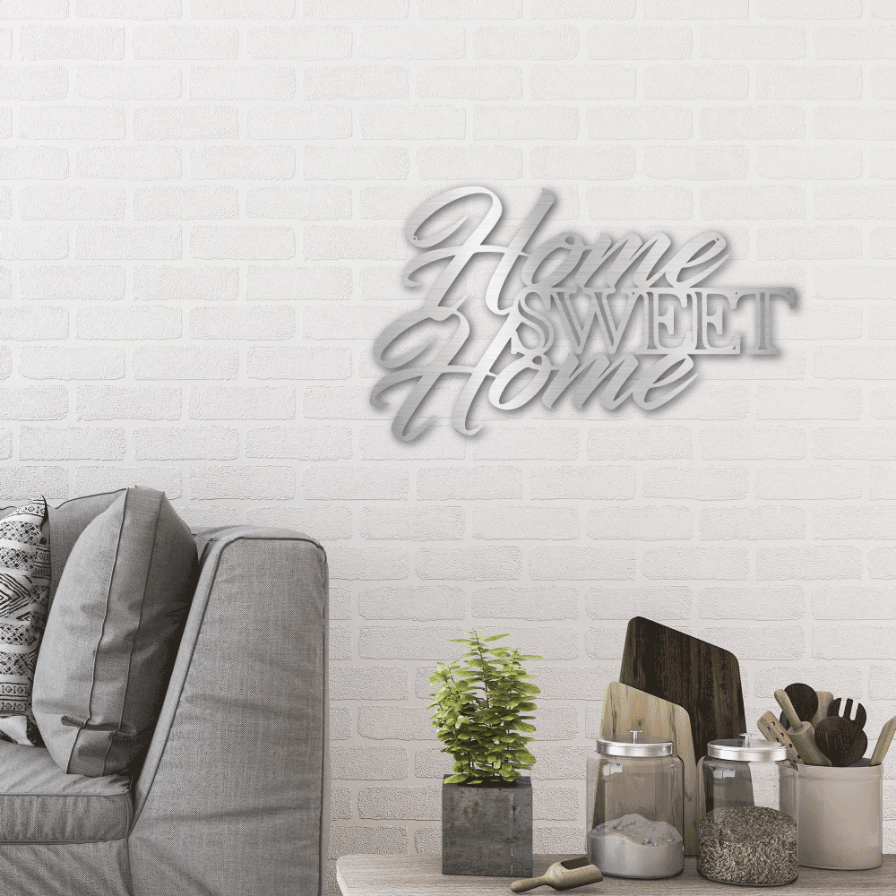 Home Sweet Home Indoor Outdoor Steel Wall Sign Art - Mallard Moon Gift Shop