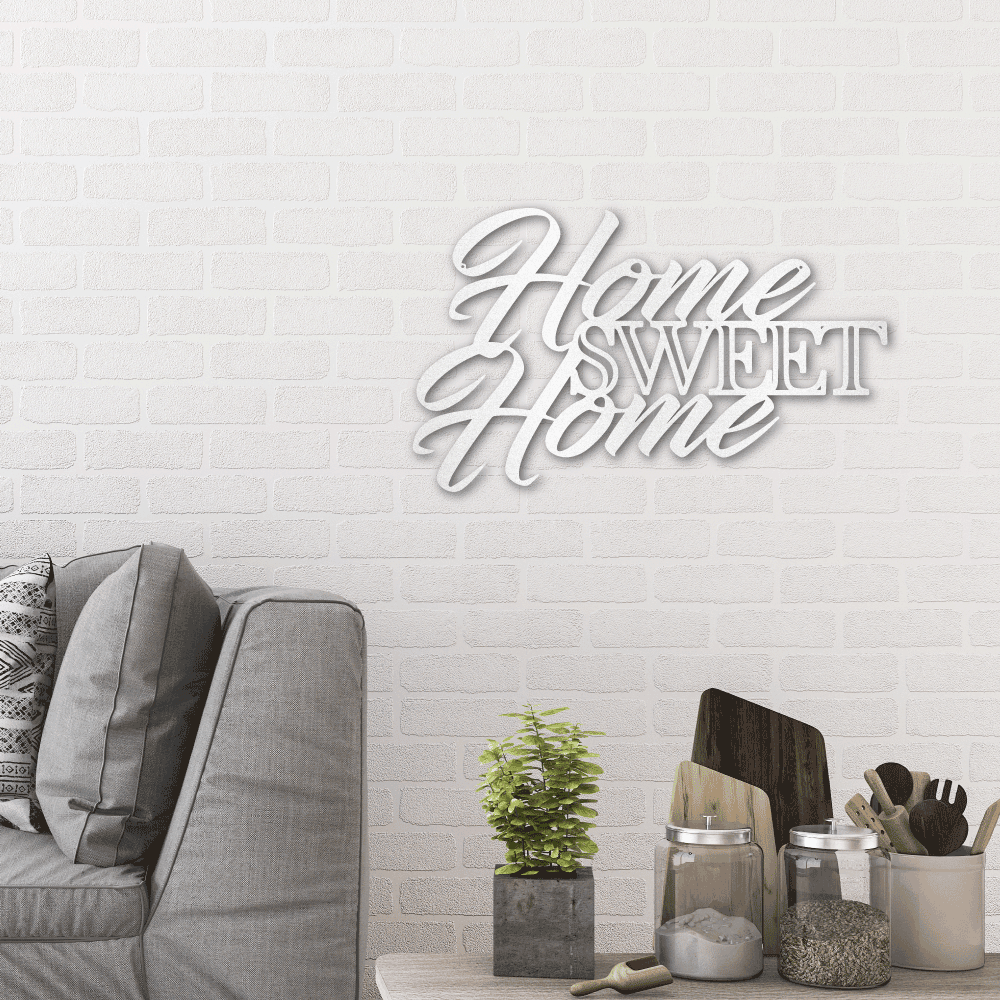 Home Sweet Home Indoor Outdoor Steel Wall Sign Art - Mallard Moon Gift Shop