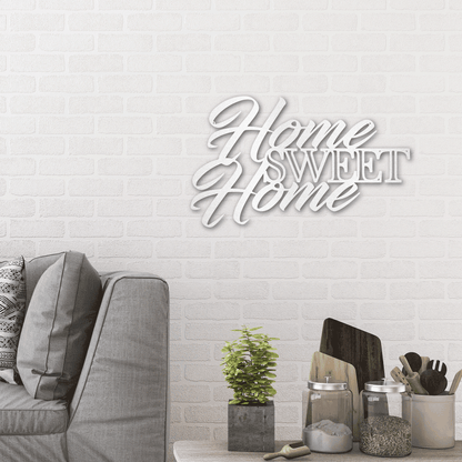 Home Sweet Home Indoor Outdoor Steel Wall Sign Art - Mallard Moon Gift Shop