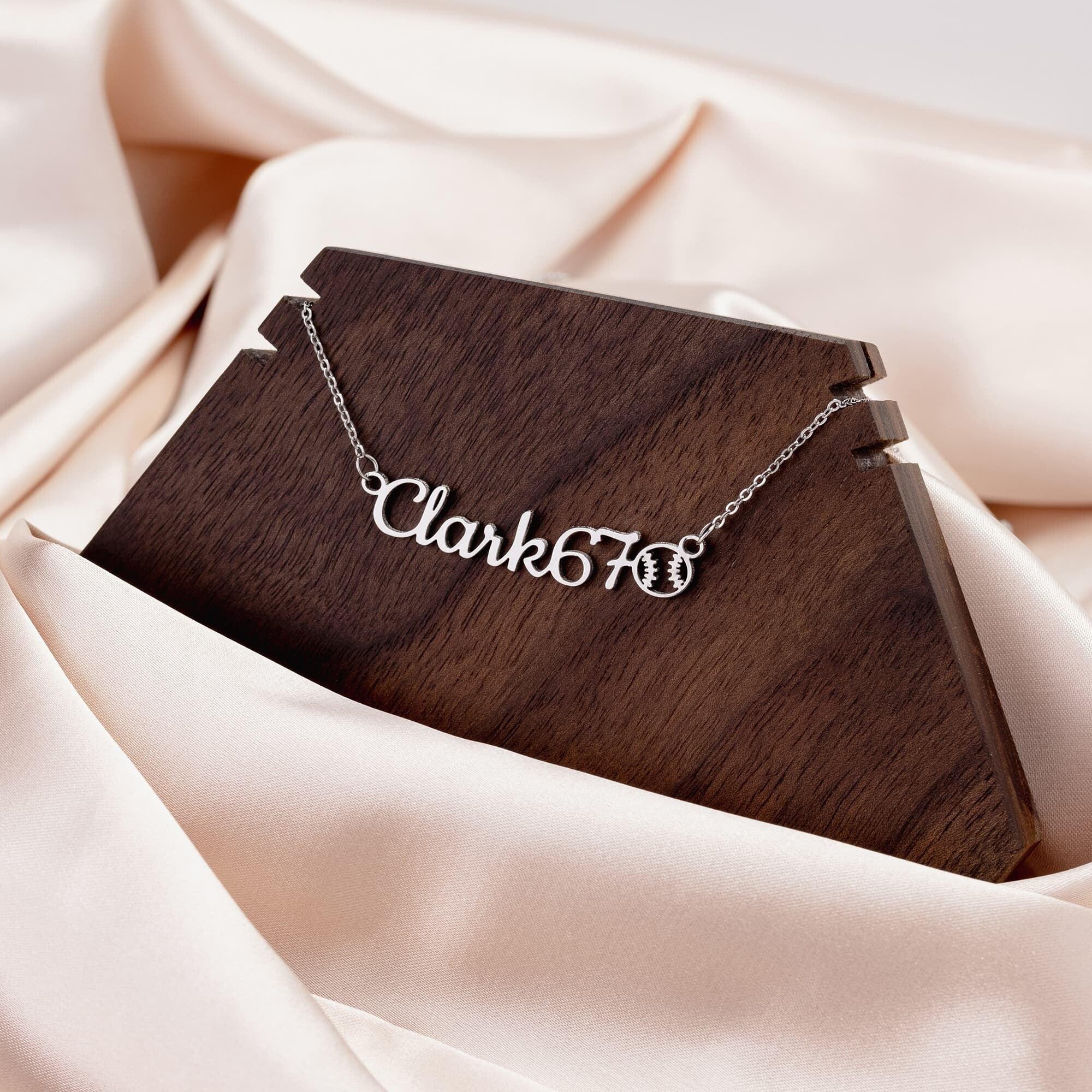 Baseball Personalized Name Necklace - Mallard Moon Gift Shop