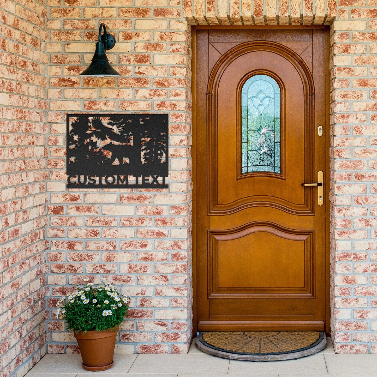 Bear and Eagle Custom Metal Wall Art - Mallard Moon Gift Shop