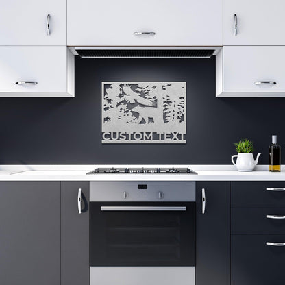 Bear and Eagle Custom Metal Wall Art - Mallard Moon Gift Shop